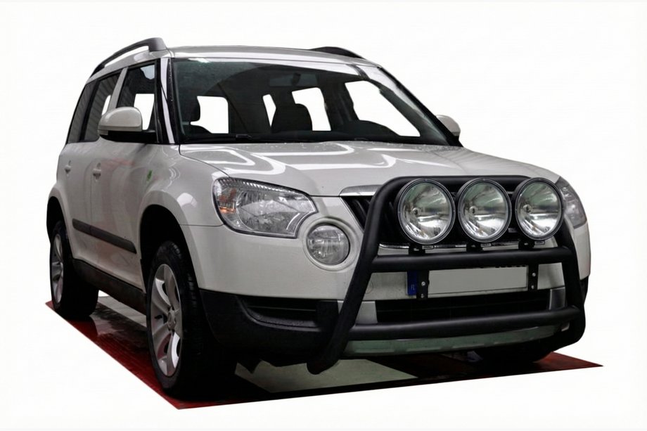 Skoda Yeti 2009-2017 Defensa Delantera WT018 Negra (Acero Inoxidable) Image