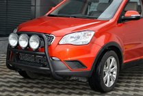 SsangYong Korando 2010-2019 Defensa Delantera WT018 Negra (Acero Inoxidable) foto 2