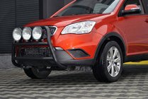SsangYong Korando 2010-2019 Defensa Delantera WT018 Negra (Acero Inoxidable) foto 4