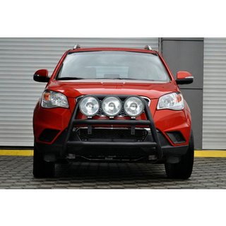 Defensa Delantera WT018 Negra (Acero Inoxidable) SsangYong Korando 2010-2019 foto 1