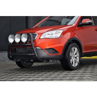 Defensa Delantera WT018 Negra (Acero Inoxidable) SsangYong Korando 2010-2019 foto 4