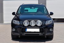 Volkswagen Tiguan 2007-2016 Defensa Delantera WT018 Negra (Acero Inoxidable) foto 2