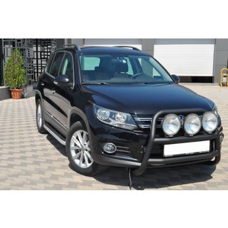 Defensa Delantera WT018 Negra (Acero Inoxidable) Volkswagen Tiguan 2007-2016 foto 3