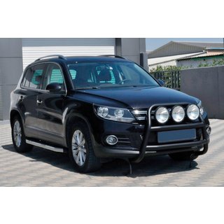 Defensa Delantera WT018 Negra (Acero Inoxidable) Volkswagen Tiguan 2007-2016 foto 1