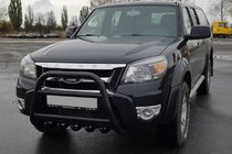Ford Ranger 2007-2011 Defensa Delantera QT008 Negra (Acero Inoxidable) foto 1