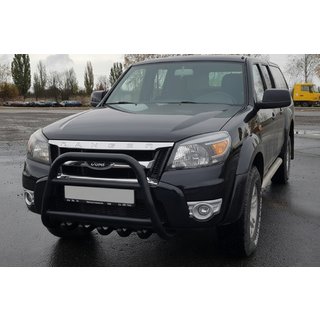 Defensa Delantera QT008 Negra (Acero Inoxidable) foto 1