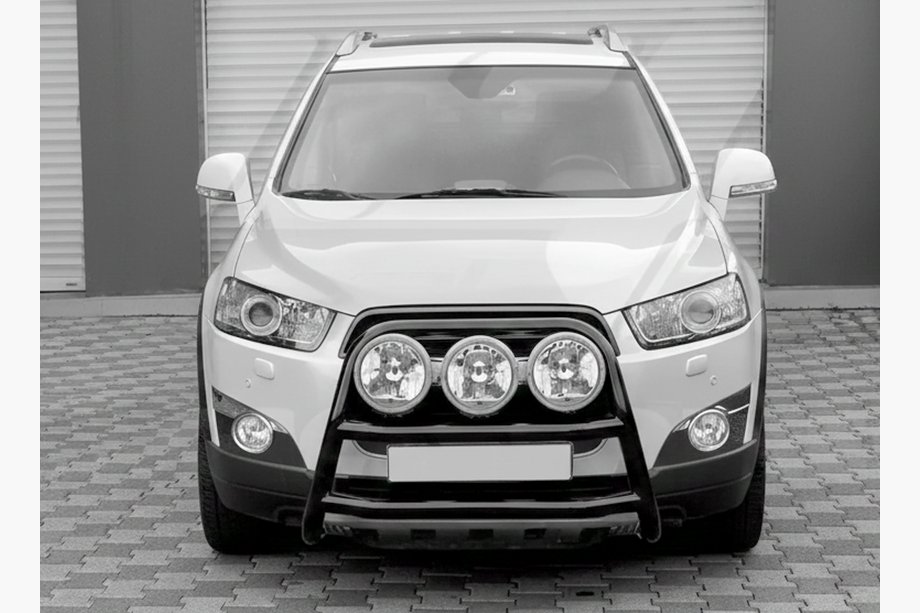 Chevrolet Trax 2012-2023 Defensa Delantera WT018 Negra (Acero Inoxidable) Image