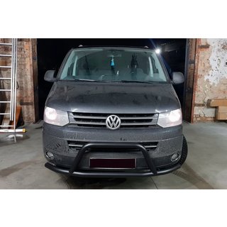 Defensa Delantera WT006ST Negra (Acero Inoxidable) Volkswagen T5 2010-2015 foto 3