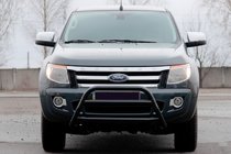 Ford Ranger 2011–2022 Defensa Delantera WT022 Negra (Acero Inoxidable) foto 1