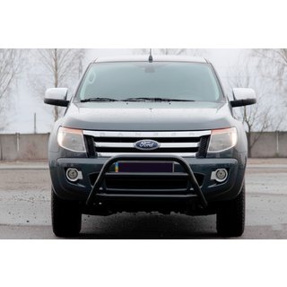 Defensa Delantera WT022 Negra (Acero Inoxidable) Ford Ranger 2011–2022 foto 1