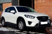 Mazda CX-5 2012-2017 Defensa Delantera WT021 Negra (Acero Inoxidable) foto 1