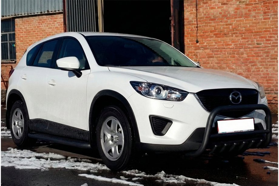Mazda CX-5 2012-2017 Defensa Delantera WT021 Negra (Acero Inoxidable) Image