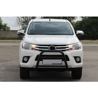 Defensa Delantera WT023 Negra (Acero Inoxidable) Toyota Hilux 2015- foto 1
