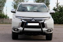 Mitsubishi Pajero Sport 2015- Defensa Delantera WT008 Negra (Acero Inoxidable) foto 4