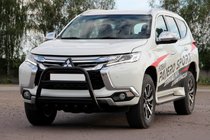 Mitsubishi Pajero Sport 2015- Defensa Delantera WT008 Negra (Acero Inoxidable) foto 5