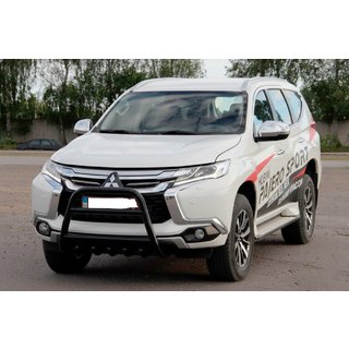 Defensa Delantera WT008 Negra (Acero Inoxidable) Mitsubishi Pajero Sport 2015- foto 2