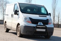 Renault Trafic 2001–2015 Defensa Delantera QT-Spec Negra (Acero Inoxidable) foto 2