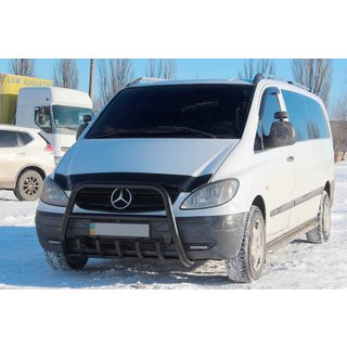 Defensa Delantera XL-WT025 Negra (Acero Inoxidable) Mercedes Vito W639 2004-2014 foto 3