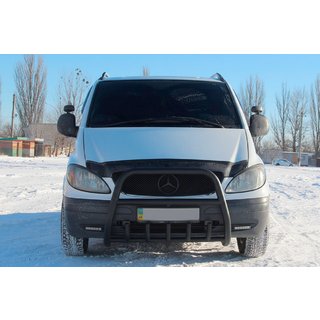 Defensa Delantera XL-WT025 Negra (Acero Inoxidable) Mercedes Vito W639 2004-2014 foto 2