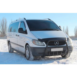 Defensa Delantera XL-WT025 Negra (Acero Inoxidable) Mercedes Vito W639 2004-2014 foto 1