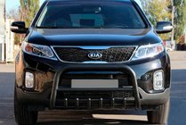 Kia Sorento II XM 2009-2014 Defensa Delantera WT021 Negra (Acero Inoxidable) foto 2