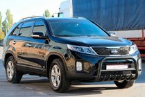 Kia Sorento II XM 2009-2014 Defensa Delantera WT021 Negra (Acero Inoxidable) foto 3