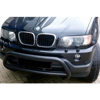 Defensa Delantera WT015 Negra (Acero Inoxidable) BMW X5 E53 1999–2006
