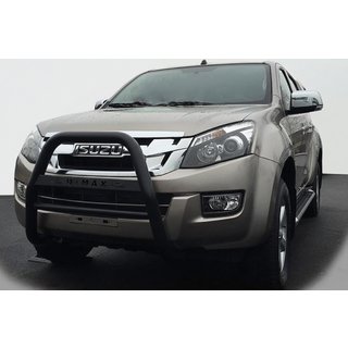 Defensa Delantera QT008 Negra (Acero Inoxidable)