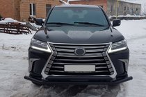 Lexus LX570/450d 2008-2022 Defensa Delantera ST014 Black (2015+, Acero Inoxidable) foto 2