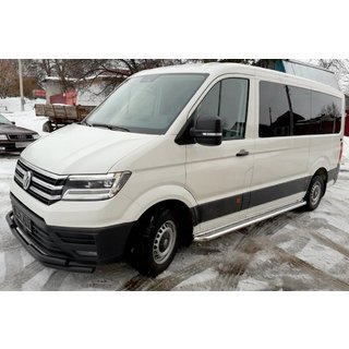 Defensa Delantera ST085 Negra (Acero Inoxidable) Volkswagen Crafter 2016- foto 1