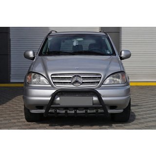 Defensa frontal Black (acero inoxidable) Mercedes ML W163 1997-2005 foto 4