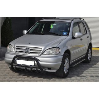 Defensa frontal Black (acero inoxidable) Mercedes ML W163 1997-2005 foto 3