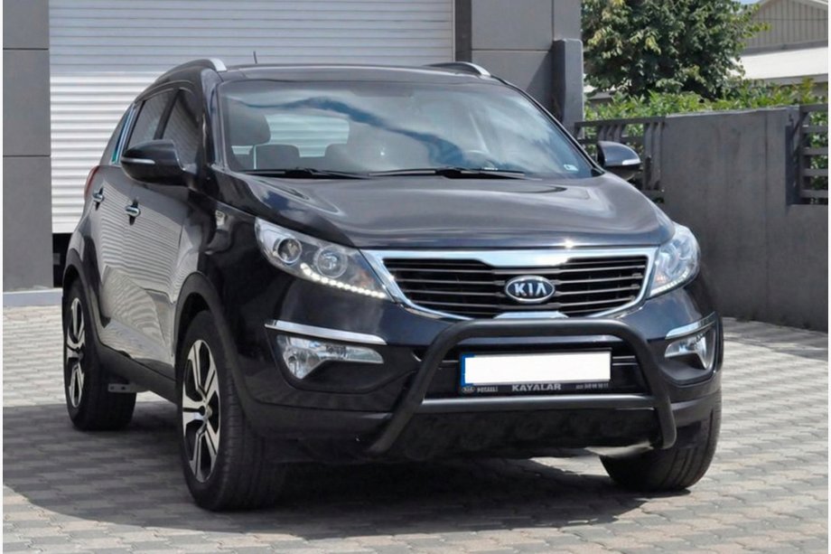 Kia Sportage 2010-2015 Defensa Delantera WT006 Negra (Acero Inoxidable) Image