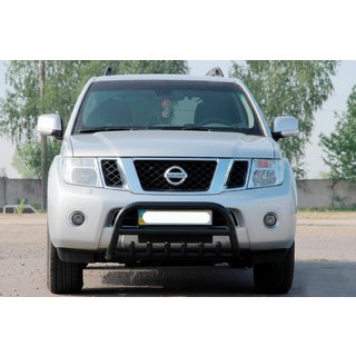 Defensa Delantera WT008 Negra (Acero Inoxidable) Nissan Pathfinder R51 2005-2014 foto 3