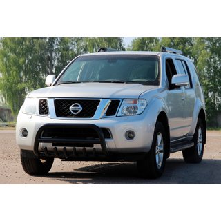 Defensa Delantera WT008 Negra (Acero Inoxidable) Nissan Pathfinder R51 2005-2014 foto 4