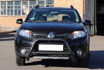 Dacia Sandero 2013-2020 Defensa Delantera WT006 Negra (Acero Inoxidable) foto 2