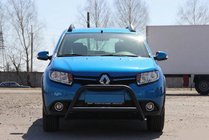 Renault Sandero 2013-2022 Defensa Delantera WT006 Negra (Acero Inoxidable) foto 1