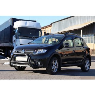 Defensa Delantera WT006 Negra (Acero Inoxidable) Renault Sandero 2013-2022 foto 3