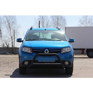 Defensa Delantera WT006 Negra (Acero Inoxidable) Renault Sandero 2013-2022 foto 1