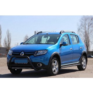 Defensa Delantera WT006 Negra (Acero Inoxidable) Renault Sandero 2013-2022 foto 4