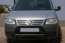 Volkswagen Caddy 2004-2010 Defensa Delantera WT005 Negra (Acero Inoxidable) foto 1