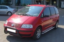 Volkswagen Sharan 1995-2010 Defensa Delantera WT005 Negra (Acero Inoxidable) foto 2