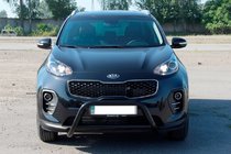 Kia Sportage 2015-2021 Defensa Delantera WT006 Negra (Acero Inoxidable) foto 1