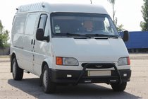 Ford Transit 1991-2000 Defensa Delantera WT006 Negra (Acero Inoxidable) foto 1