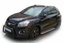 Chevrolet Trax 2012-2023 Defensa Delantera WT005 Negra (Acero Inoxidable) foto 1