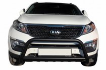 Kia Sorento II XM 2009-2014 Defensa Delantera WT005 Negra (Acero Inoxidable) foto 1