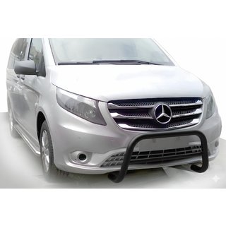 Defensa Delantera WT005 Negra (Acero Inoxidable) Mercedes Vito/V-class W447 2014-