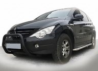 SsangYong Action 2005-2018 Defensa Delantera WT005 Negra (Acero Inoxidable) foto 1