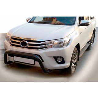 Defensa Delantera WT009 Negra (Acero Inoxidable) Toyota Hilux 2015-