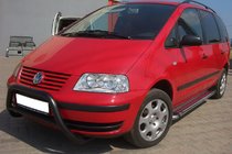 Ford Galaxy 1995-2006 Defensa Delantera WT005 Negra (Acero Inoxidable) foto 3